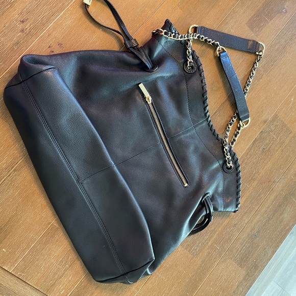 Navy Blue Tory Burch Marion Large Slouchy Purse - Picture 5 of 10